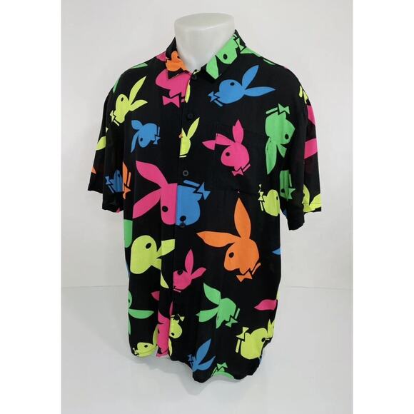 PLAYBOY BY PACSUN -PLAYBOY BUNNY ALL OVER Men’s Shirt - Picture 3 of 5